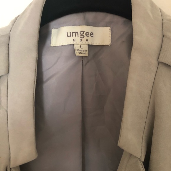 Grey suede moto jacket - Picture 3 of 4